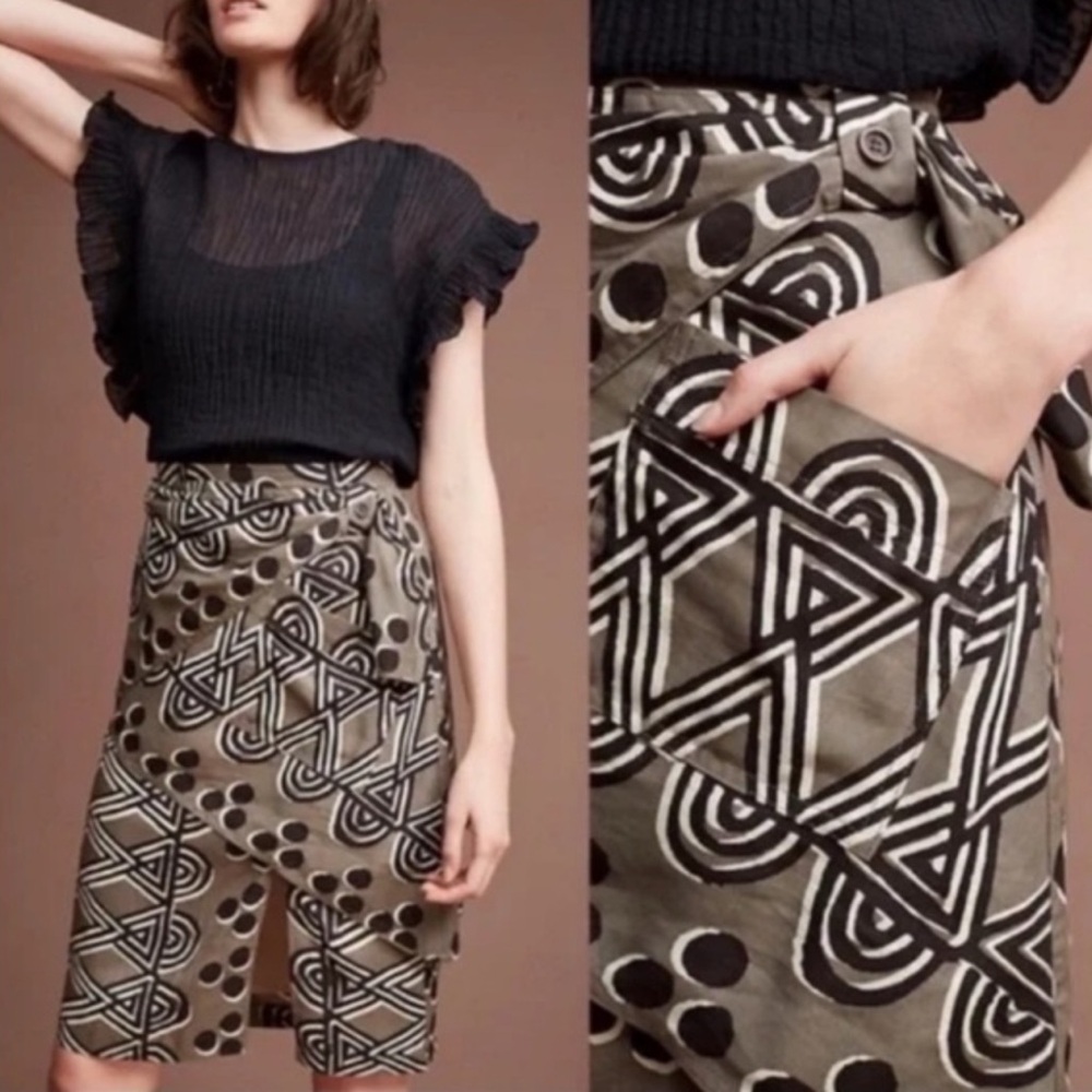 Maeve Edessa Wrap Skirt - size 8